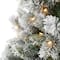 8ft. Pre-Lit Flocked Oregon Pine Artificial Christmas Tree, Clear LED Lights